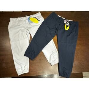 Easton Navy White Athletic Active Softball Pants Women XL League Comfy Bundle